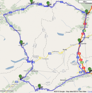 Mappa Novena Grimsel Susten San Gottardo