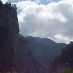 Vista dalla strada extraurbana 13 in Svizzera