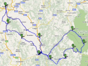 Mappa Umbria quarto giorno